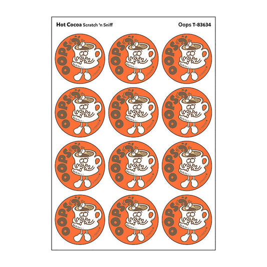 Oops/Hot Cocoa Scent Retro Scratch 'n Sniff Stinky Stickers®, 24 ct.