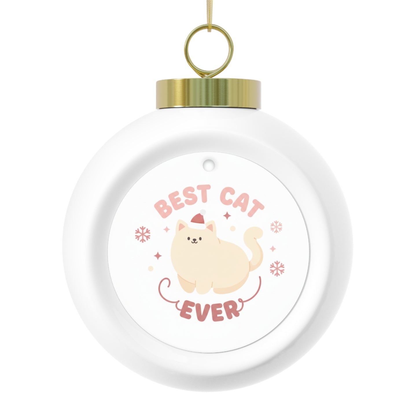 Ceramic Christmas Ball Ornament Best Cat Ever