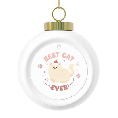 Ceramic Christmas Ball Ornament Best Cat Ever