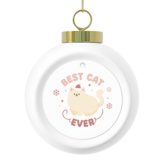Ceramic Christmas Ball Ornament Best Cat Ever