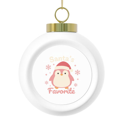 Ceramic Christmas Ball Ornament — Santa's Favorite