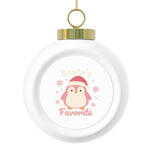 Ceramic Christmas Ball Ornament — Santa's Favorite