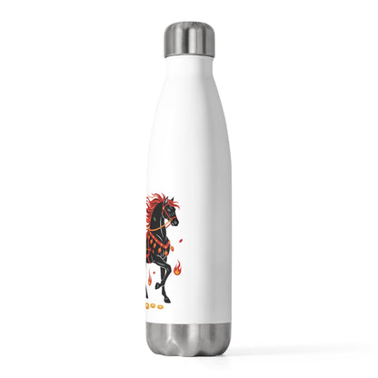 Fire Horse Silk Road Standing | 20oz Insulated Stainless Tumbler Bottle | Lunar New Year 2026 Gift for Family & Teachers | Papercut Art