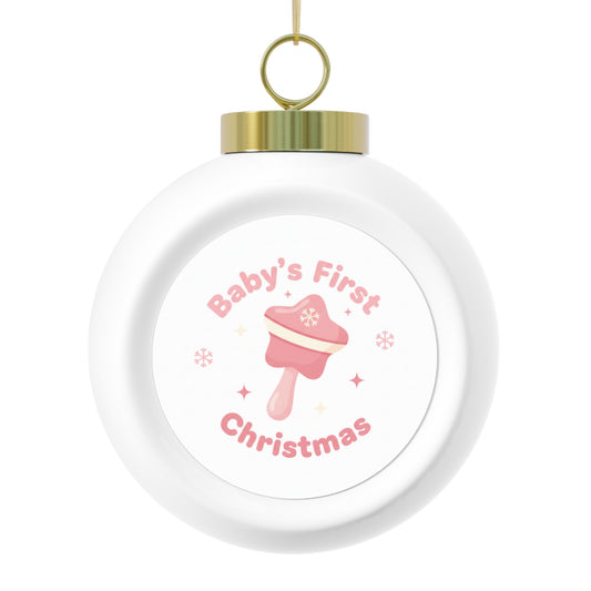 Ceramic Christmas Ball Ornament – Baby's First Christmas