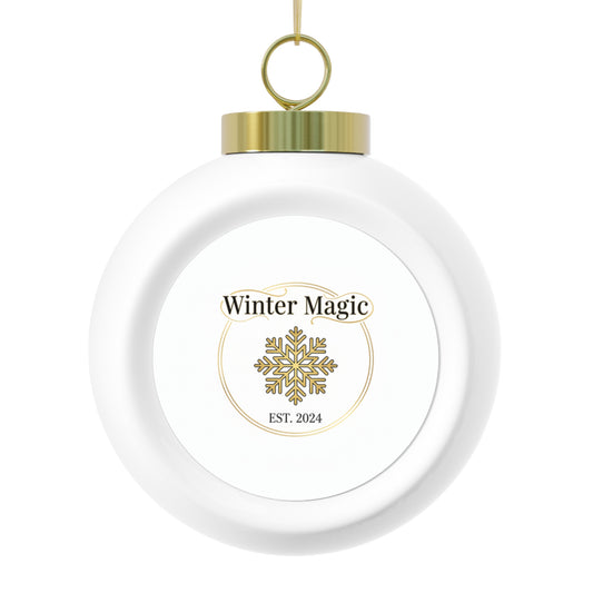Ceramic Christmas Ball Ornament - Winter Magic