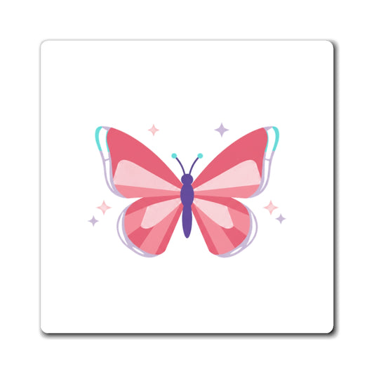 Butterfly Clip Heart Magnet | Sublimation Fridge Magnet Aesthetic Decor | Galentine’s & Valentine Gift | Y2K Pastel