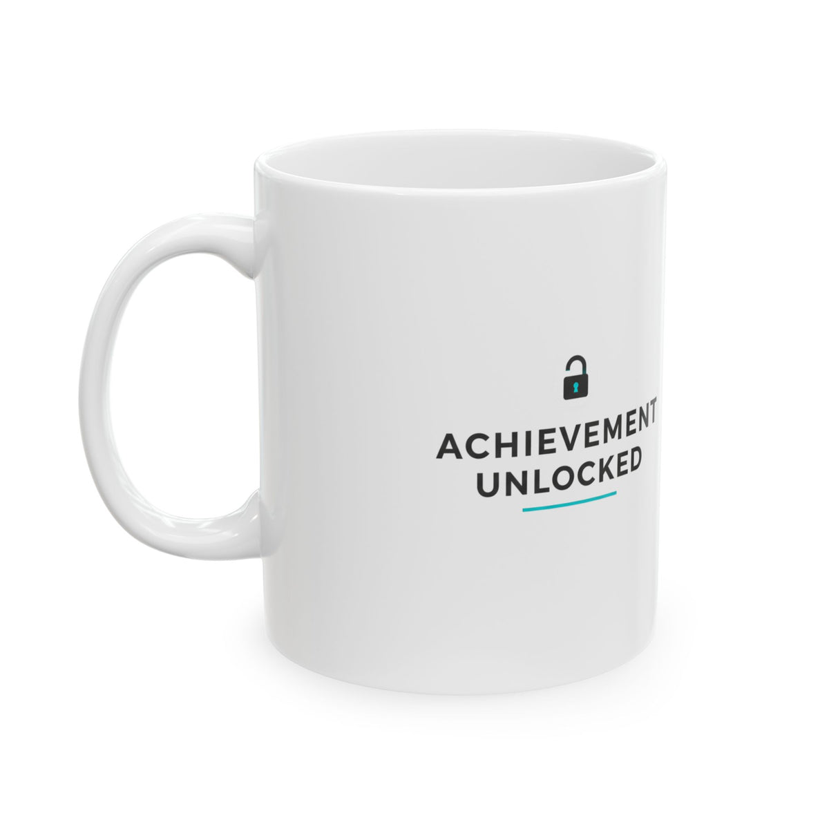 Achievement Unlocked: True Love | 11oz Ceramic Coffee Mug, Gamer Aesthetic | Valentine & Galentine Gift | Y2K Minimal