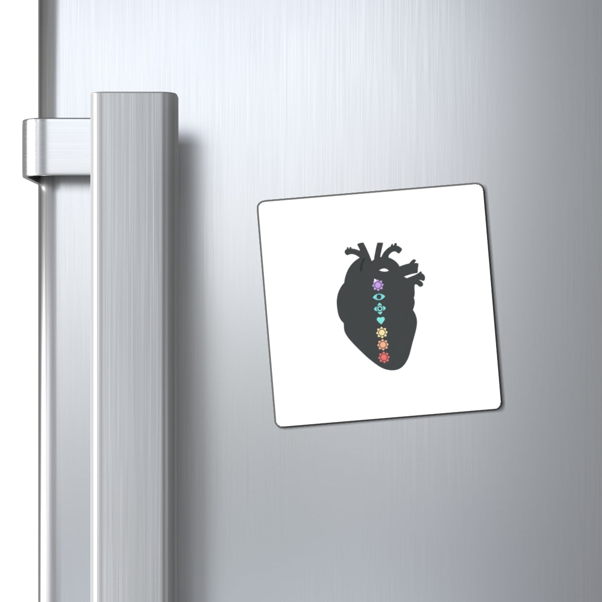 Chakra Gradient Heart | Sublimation Fridge Magnet for Self-Love Decor | Galentine’s & Valentine Gift for Gen Z | Y2K Aesthetic
