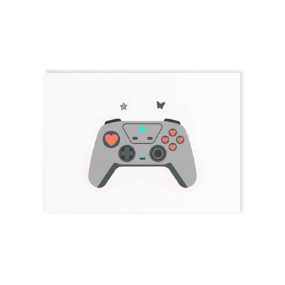 Game Controller Hearts | Valentine Greeting Card + Postcard | Gamer Love, Galentine & Friend Gift | Pastel Y2K Aesthetic