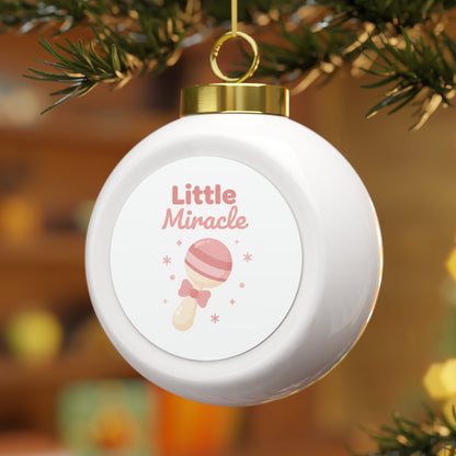 Ceramic Christmas Ball Ornament - Little Miracle