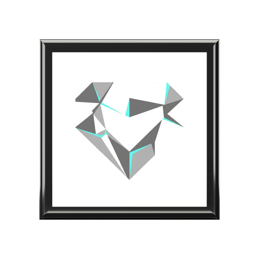 Chrome 3D Heart | Jewelry Box for Rings & Trinkets | Valentine, Galentine & Couple Gift | Y2K Aesthetic Silver
