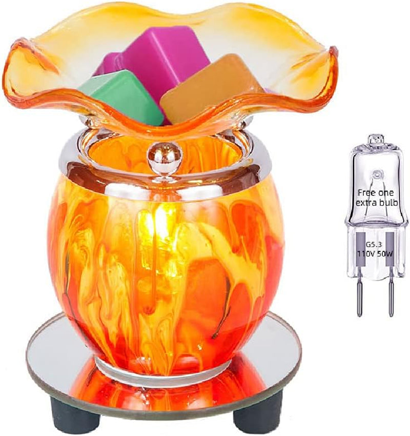 Electric Oil Melt Warmer Electric Wax Melt Warmer Wax Melter Fragrance Oil Warmer Burner(Lw Orange 2)