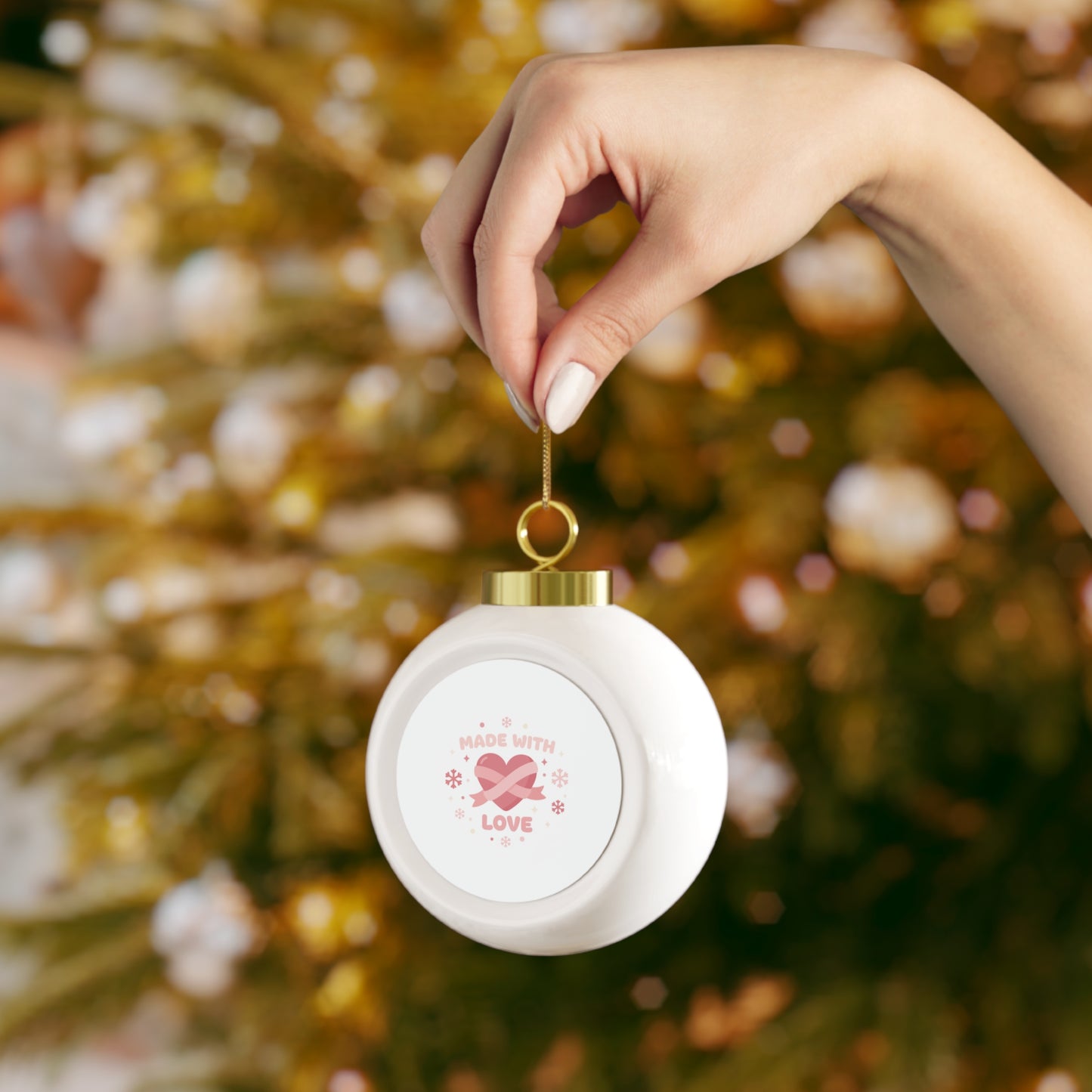 Christmas Ball Ornament Made With Love