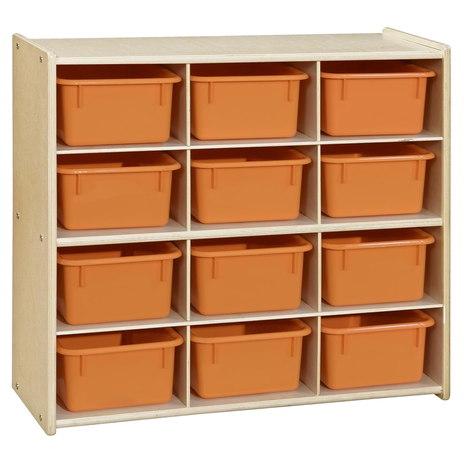 12 Cubbies 100% Birch Plywood Storage Cabinet, Office and Homeschool Organizer for Toys, Books, Art and Craft Supplies [Fully Assembled]