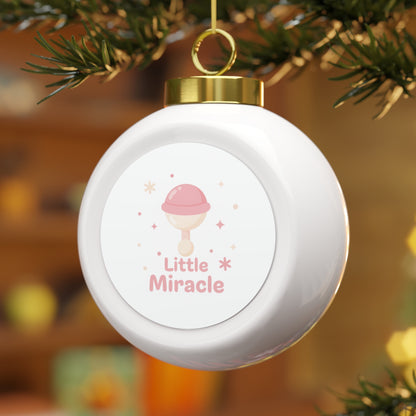 Ceramic Christmas Ball Ornament - Little Miracle