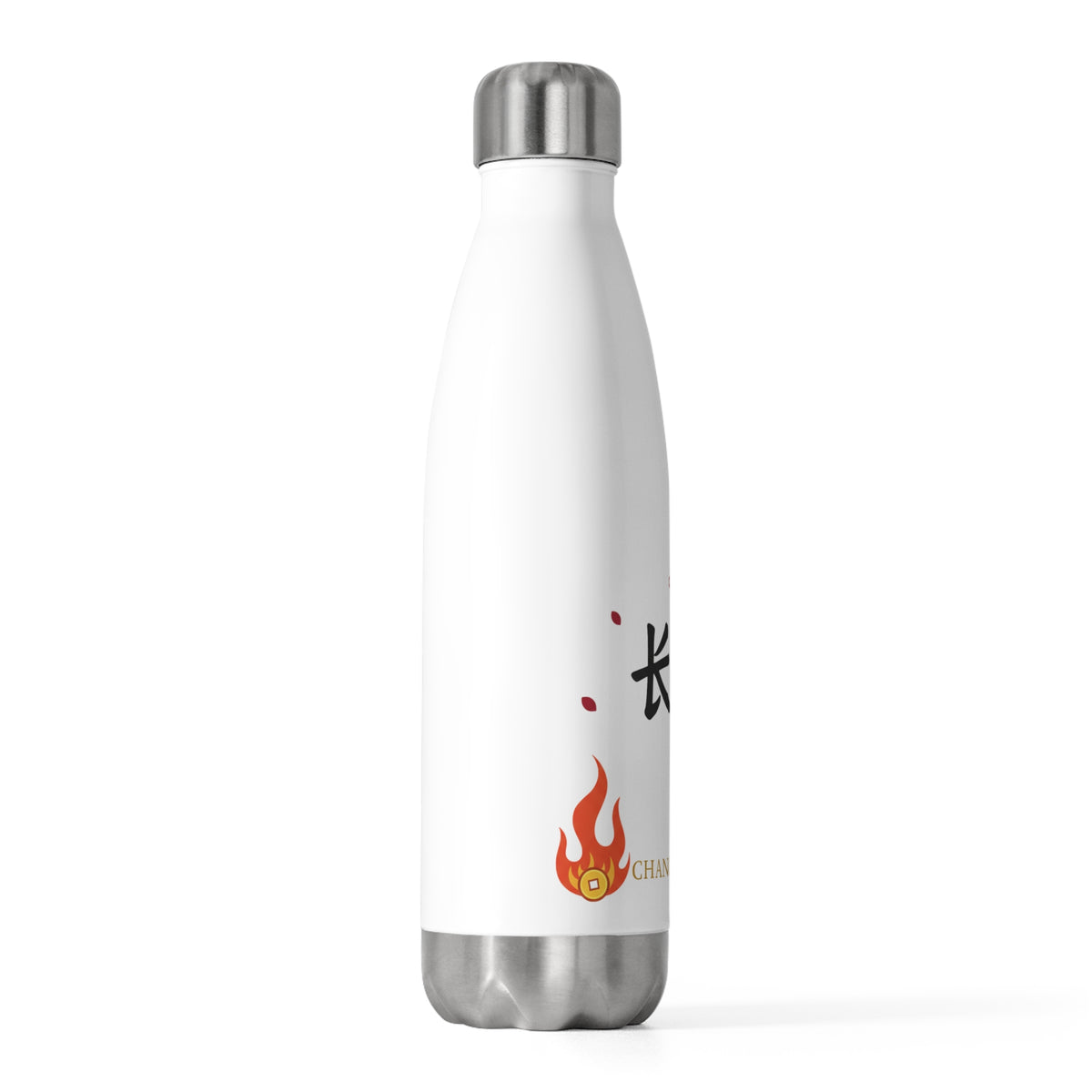 Chang Shou Gold Greeting | 20oz Insulated Stainless Steel Tumbler Bottle | Lunar New Year Family & Friend Gift | Red-Gold CNY Style