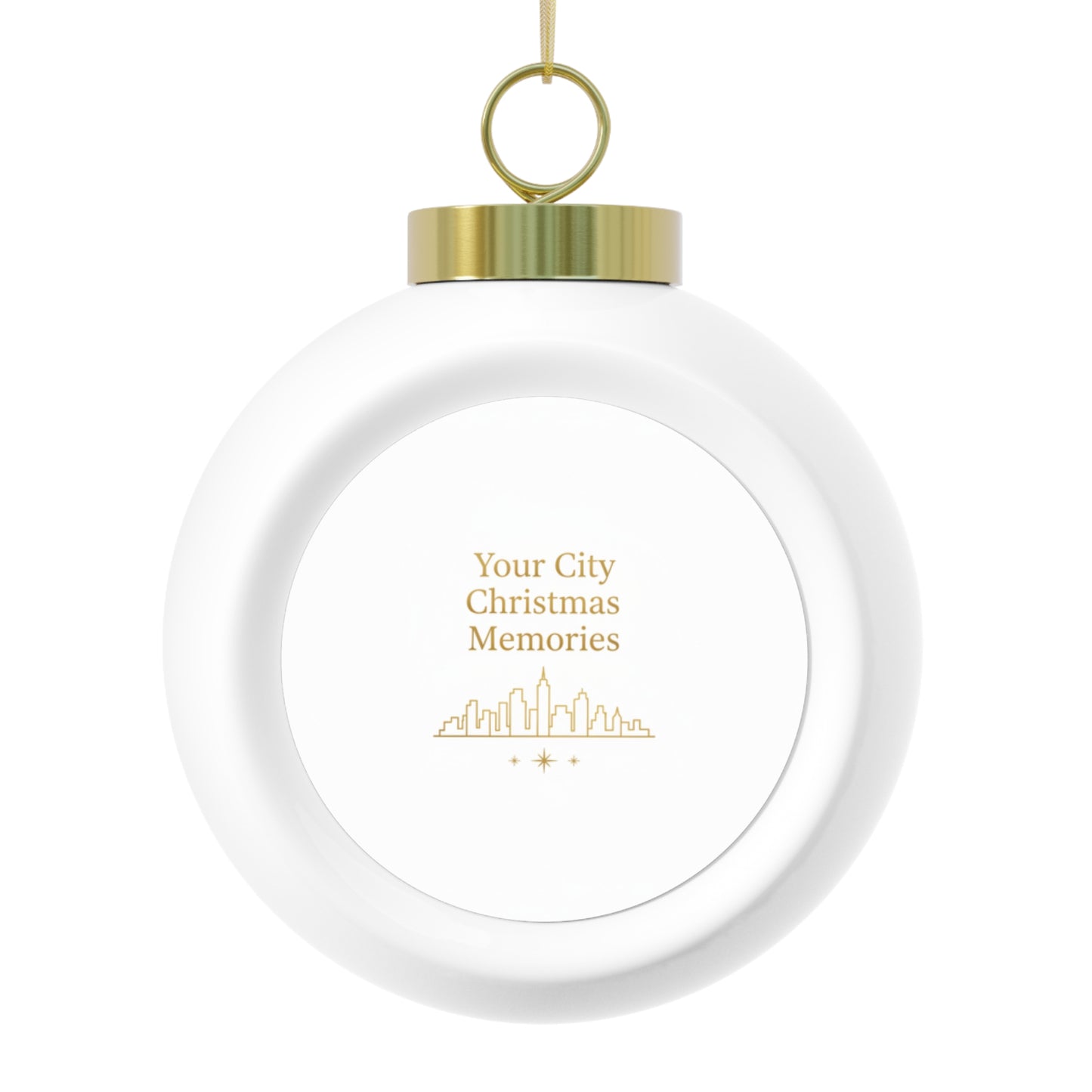 Christmas Ball Ornament Personalized Your City Christmas Memories