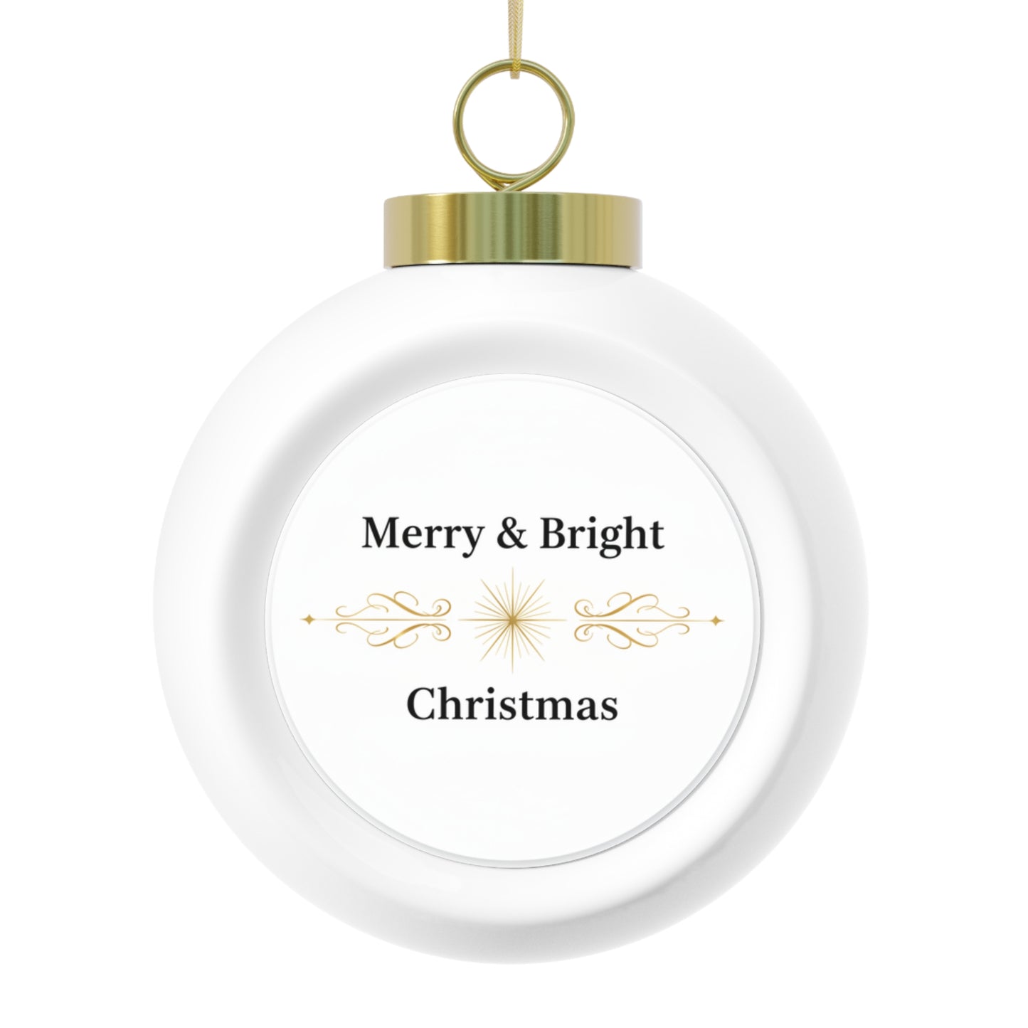 Christmas Ball Ornament - Merry & Bright