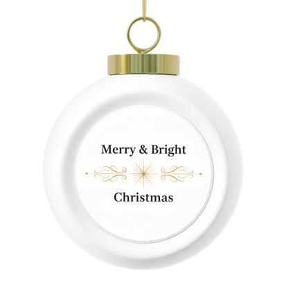 Christmas Ball Ornament - Merry & Bright