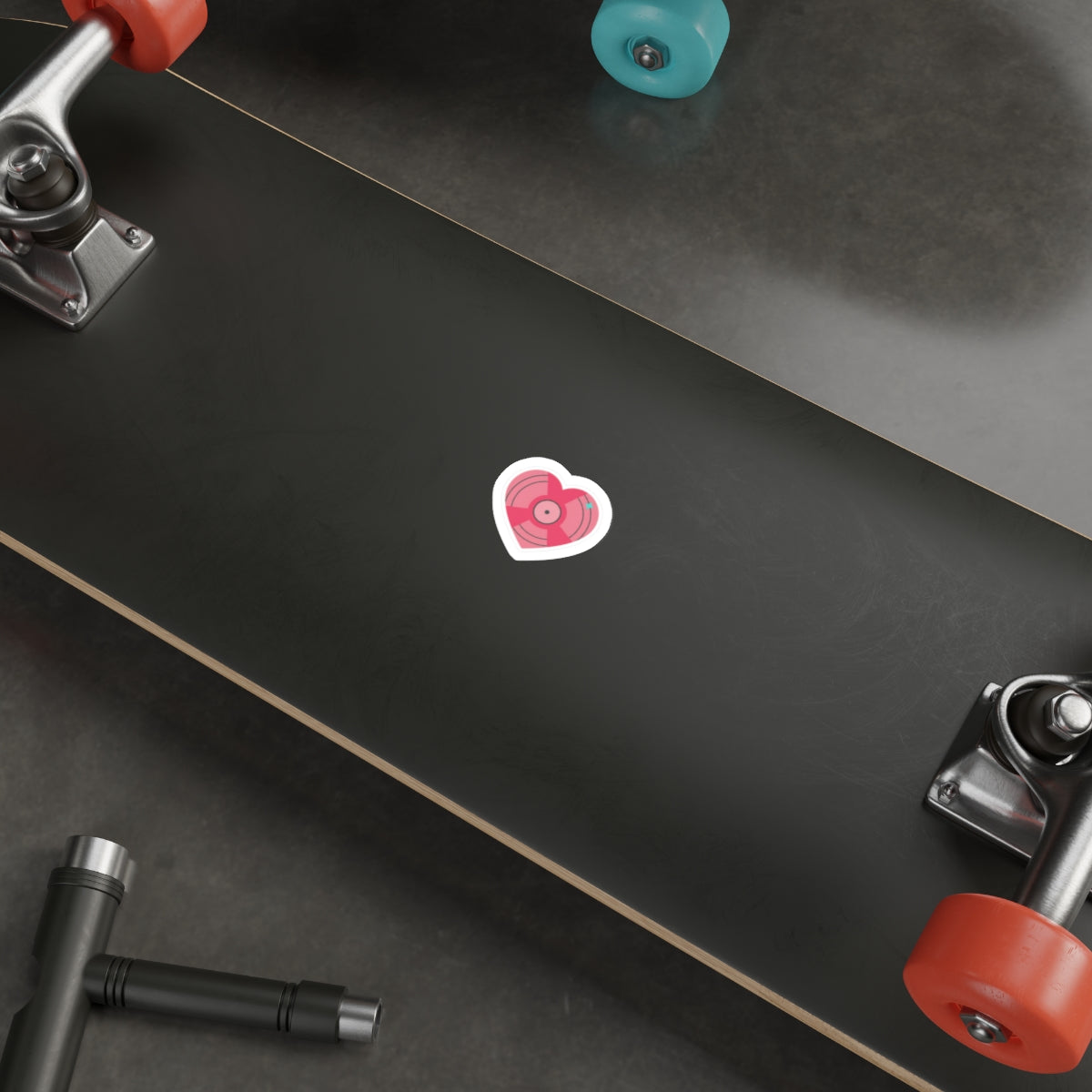 Vinyl Record Heart Sticker | Die-Cut Vinyl Decal for Laptops & Water Bottles | Valentine & Galentine Gift | Y2K Aesthetic