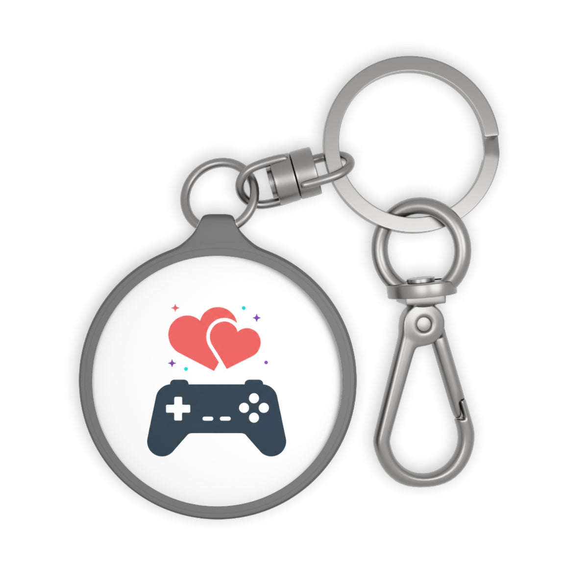 Game Controller Hearts | Keyring Tag Gamer Accessory | Valentine, Galentine’s & Couples Gift | Pastel Y2K Aesthetic
