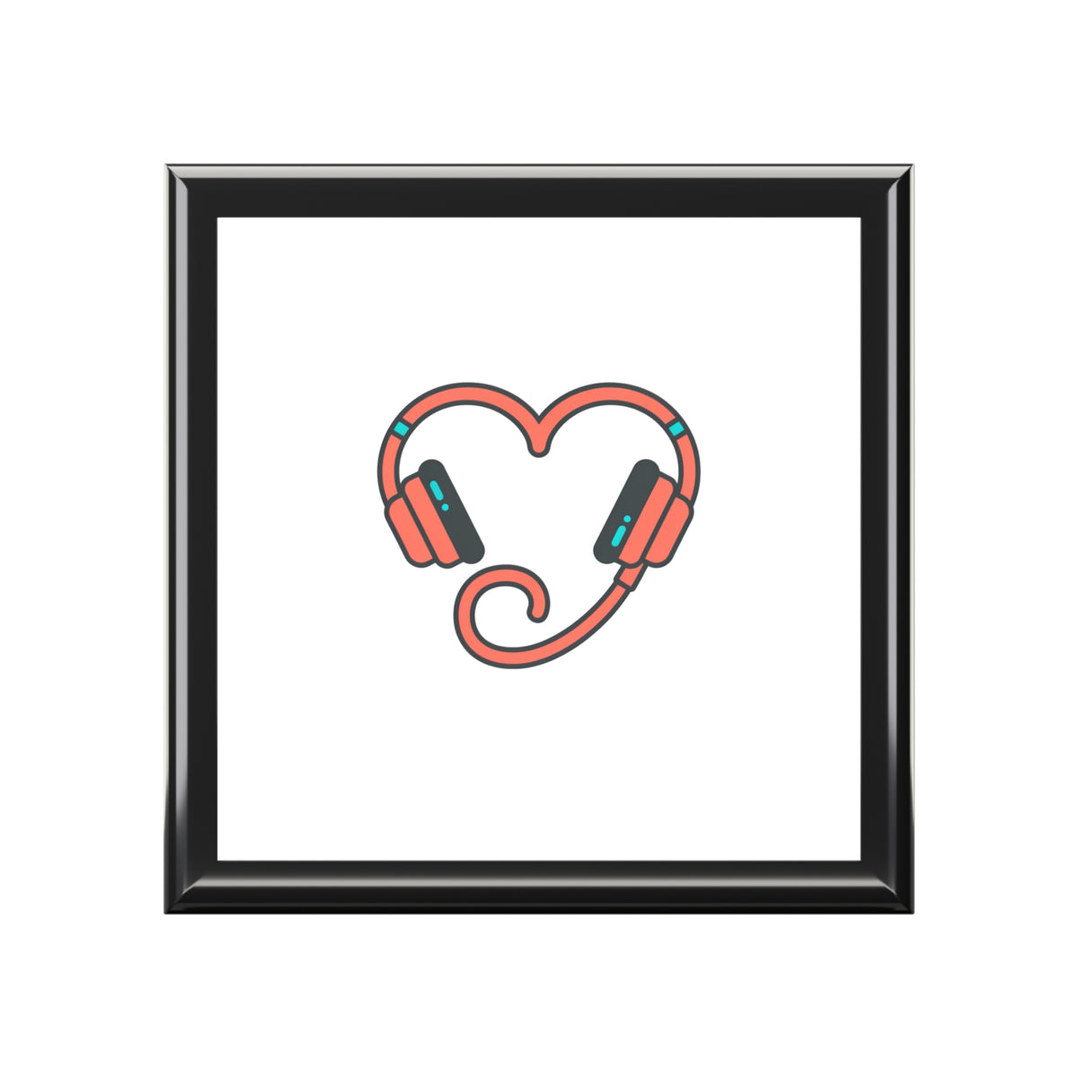 Heart Cord Headphones Design | Jewelry Box for Gen Z Decor | Valentine & Galentine Gift | Y2K Aesthetic Vibes
