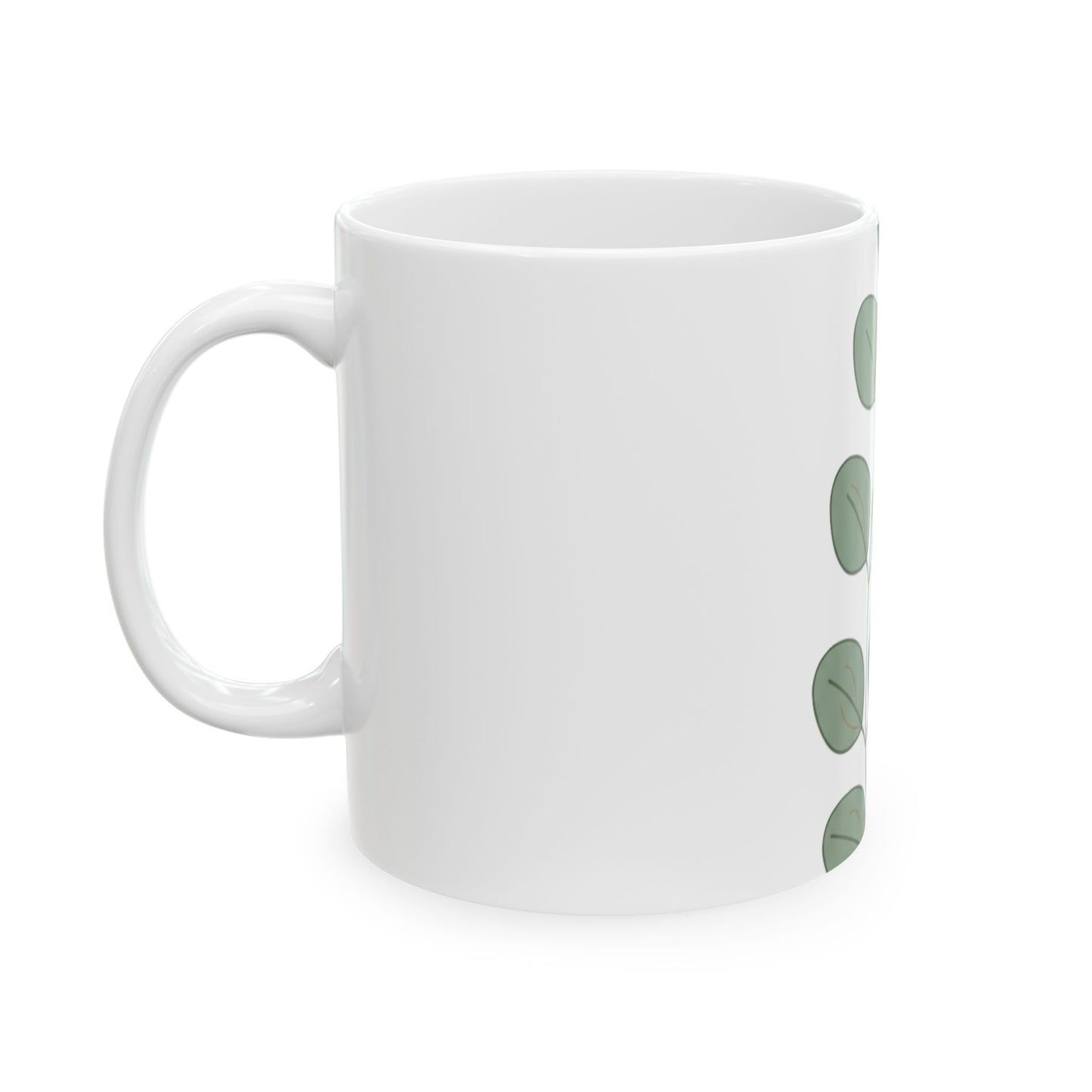 11oz Ceramic Mug, Eucalyptus Sprig, Family Gift, Friend Gift