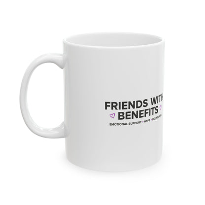 Friendship Vibes (Variation 3) | 11oz Ceramic Coffee Mug for Besties | Galentine’s & Friend Gift | Y2K Trendy Aesthetic