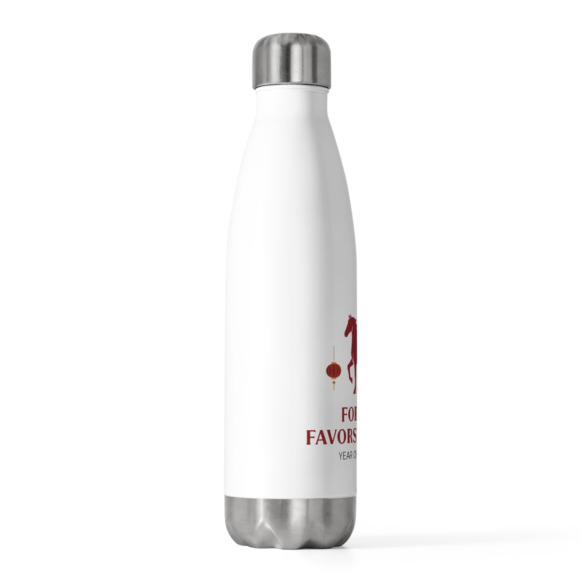 Fire Horse with Red Lanterns | 20oz Insulated Stainless Steel Tumbler Bottle | Lunar New Year 2026 Family Gift | Paper-Cut Style