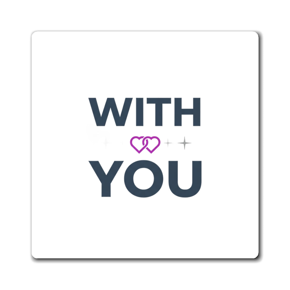 Better With You | Trendy Sublimation Magnet for Fridge & Locker | Valentine & Galentine Gift for Couples & Friends | Minimal Y2K Type
