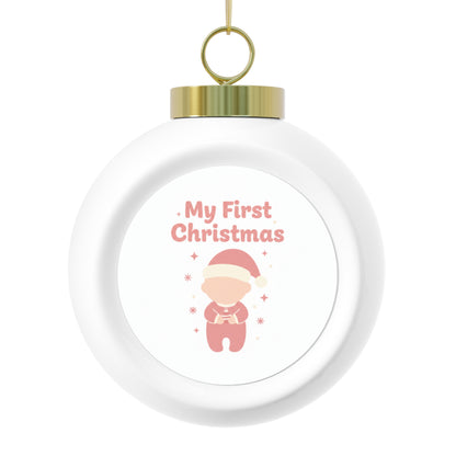 Christmas Ball Ornament My First Christmas Baby's First Ceramic Keepsake