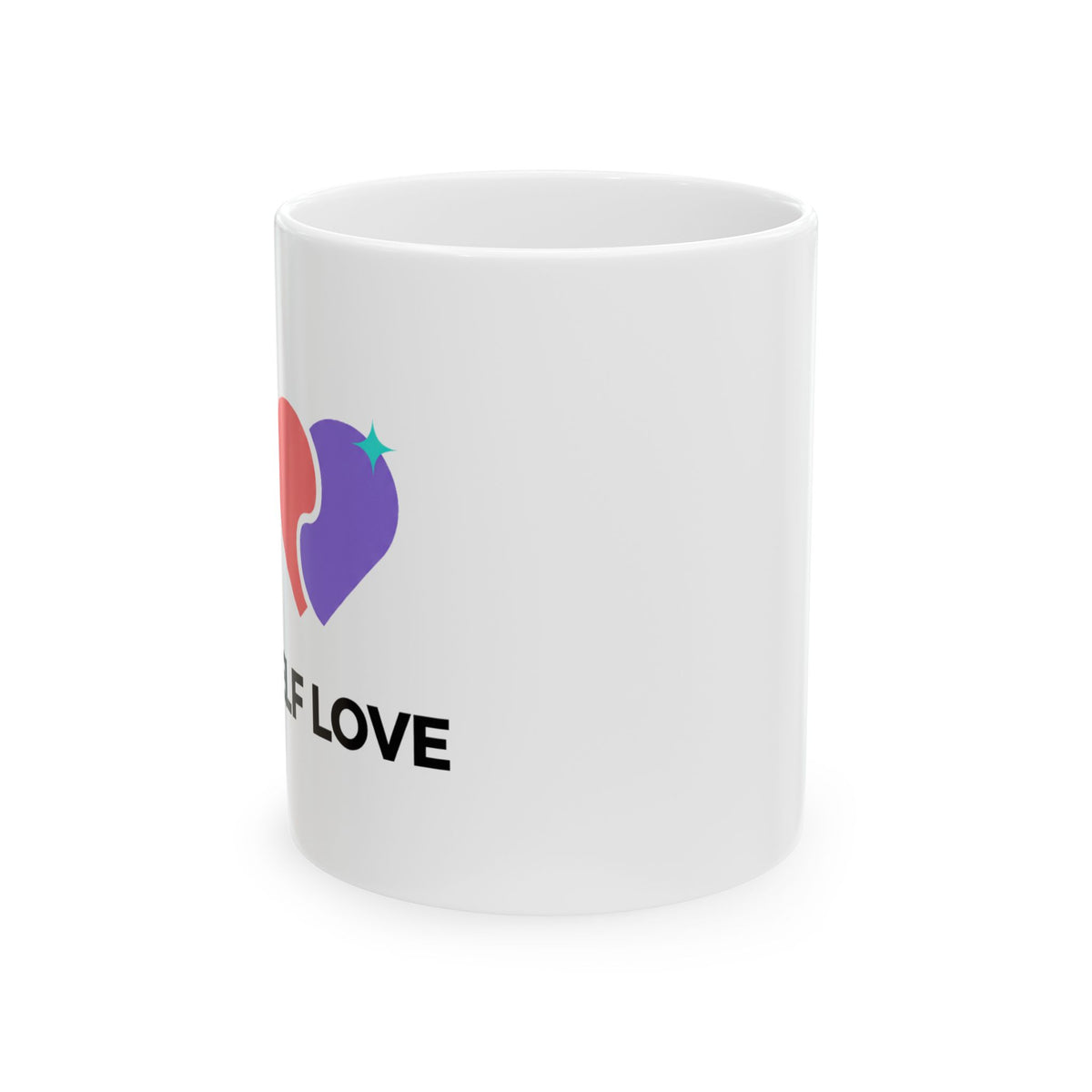 Minimal Love Hearts | 11oz Ceramic Coffee Mug for Daily Sips | Valentine, Galentine & Friend Gift | Modern Minimalist