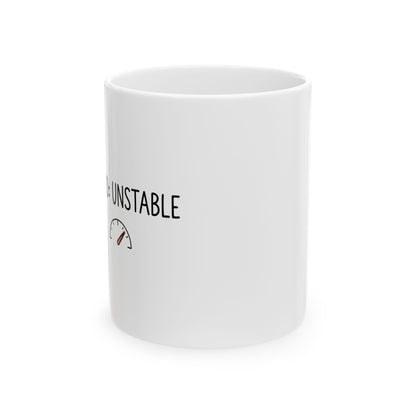 mood: unstable | 11oz Ceramic Coffee Mug for Chaos Days | Funny Friend & Family Gift | Hand-Drawn Irony Doodle