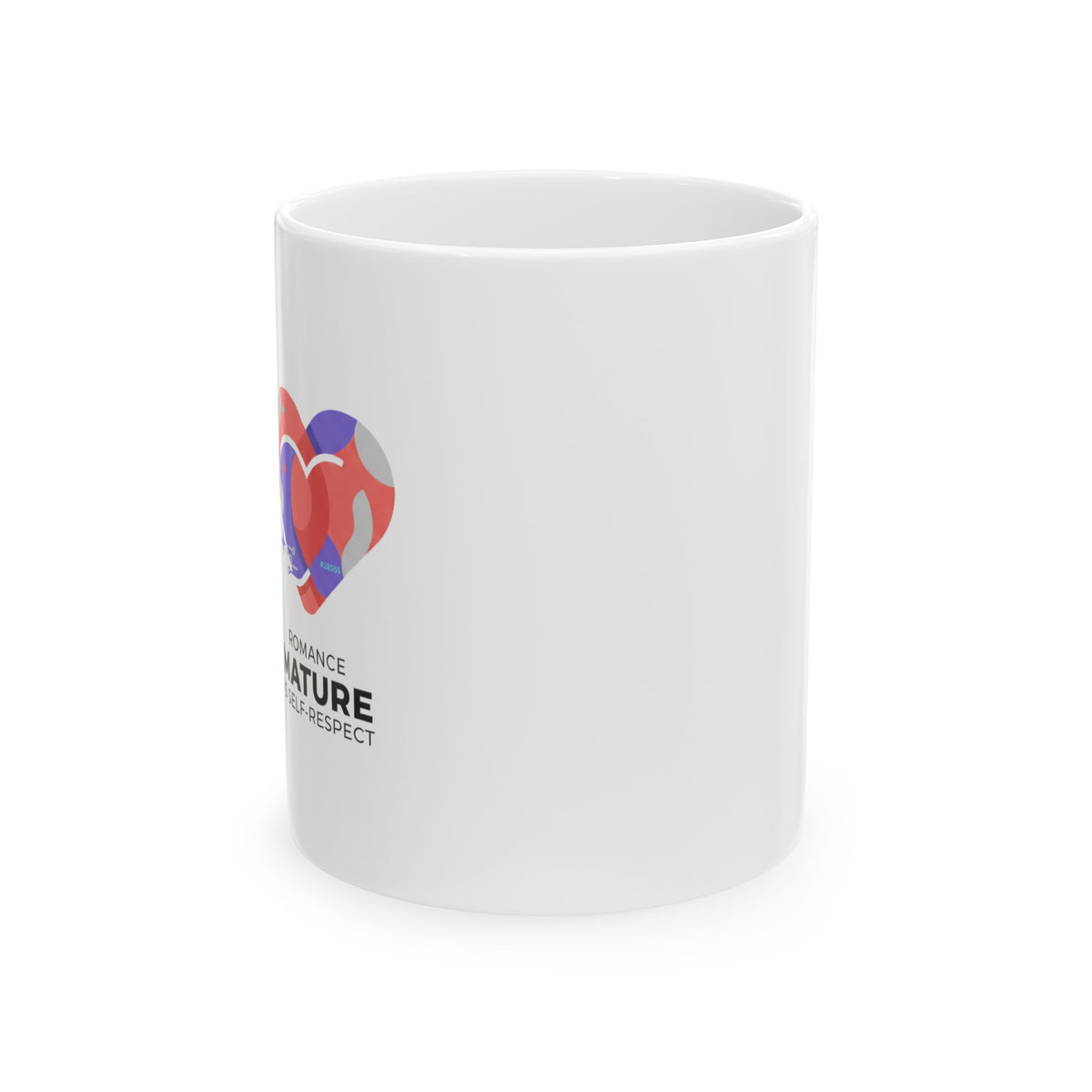 Modern Mature Romance | 11oz Ceramic Coffee Mug for Couples | Valentine & Galentine Gift for Partner, Friends | Aesthetic Vibes