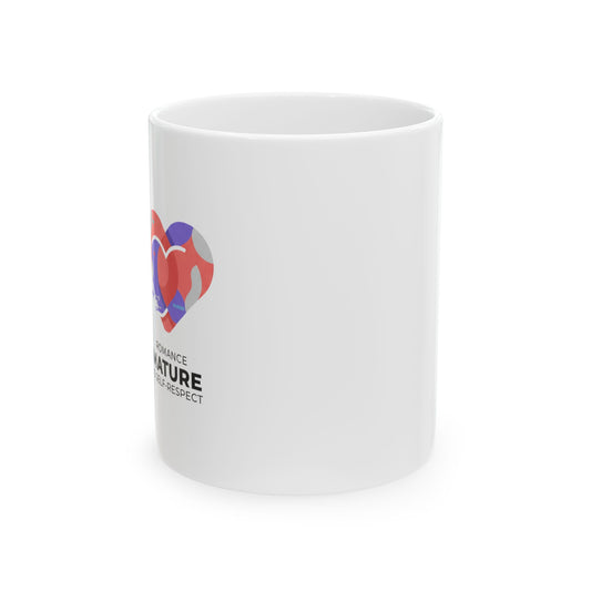 Modern Mature Romance | 11oz Ceramic Coffee Mug for Couples | Valentine & Galentine Gift for Partner, Friends | Aesthetic Vibes