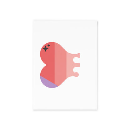 Melting Heart Drip Gradient | Valentine Holiday Card + Postcard | Lover, Galentine’s & Friend Gift | Y2K Aesthetic