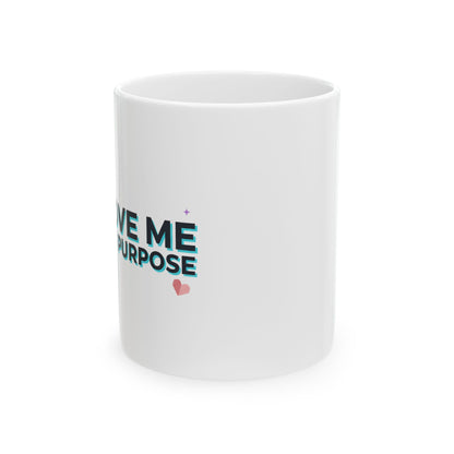 Self Love Gradient Quote | 11oz Ceramic Coffee Mug for Daily Motivation | Galentine’s & Self-Care Gift | Modern Y2K Aesthetic