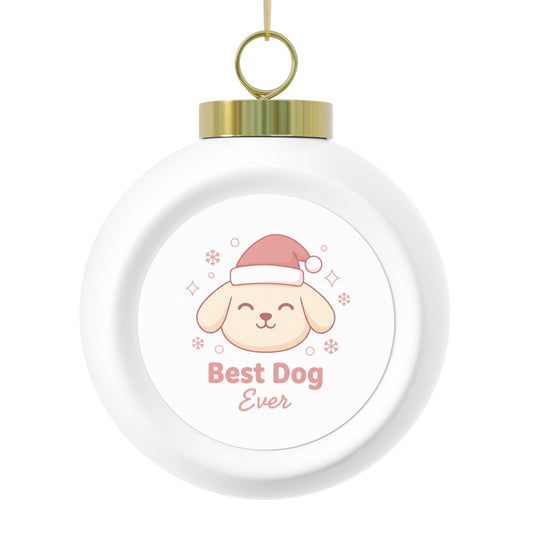 Ceramic Christmas Ball Ornament - Best Dog Ever