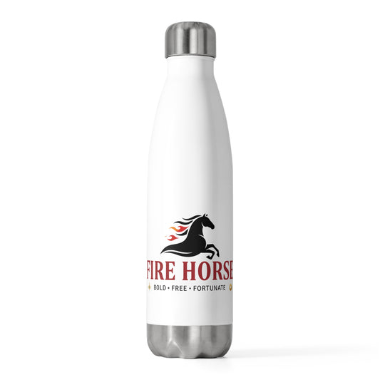 Fire Horse Lunar New Year 2026 | 20oz Insulated Stainless Steel Tumbler Bottle | Family & Teacher Gift | Red Gold CNY Style