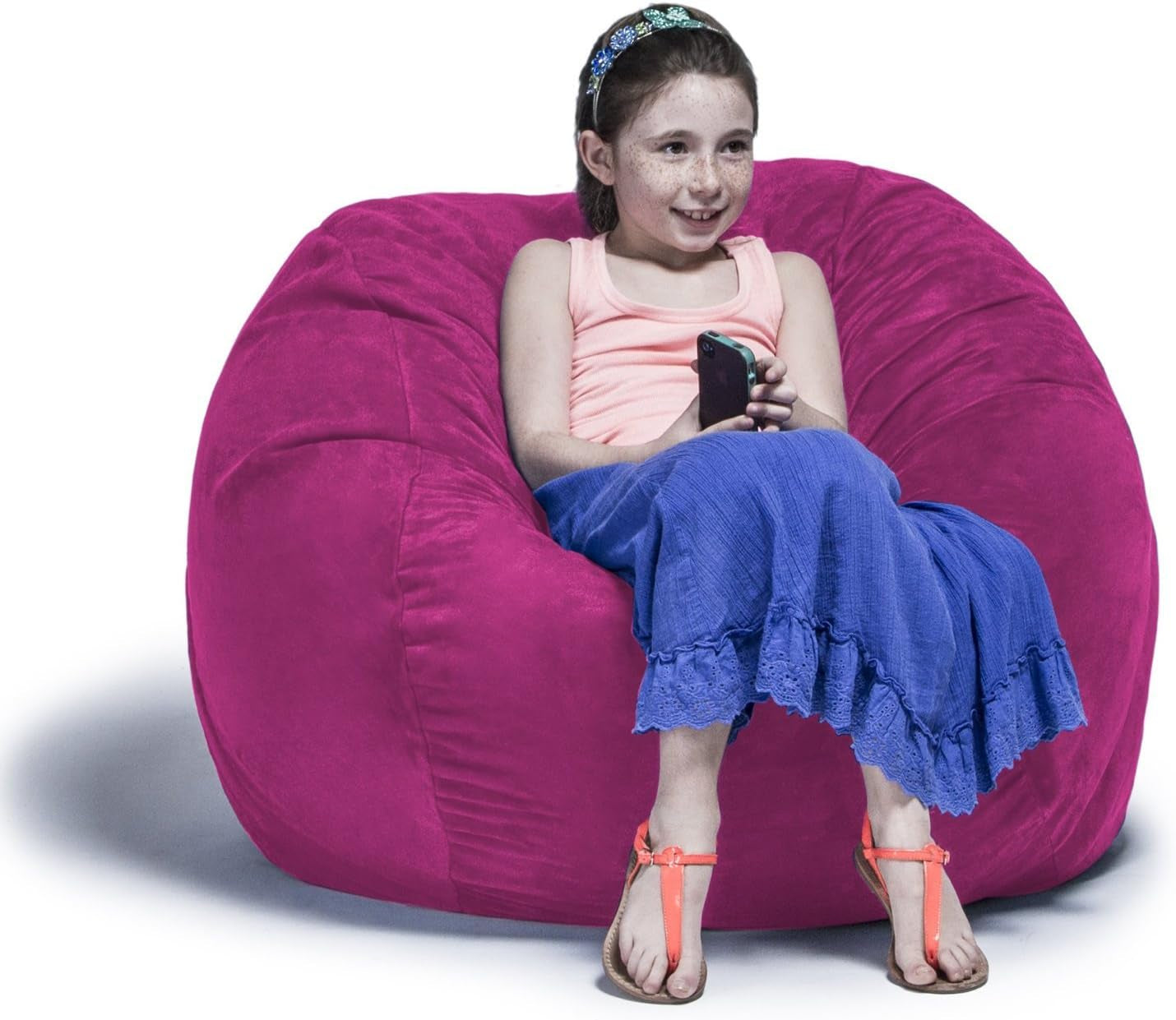 Saxx 3' Bean Bag Chair, Fuchsia