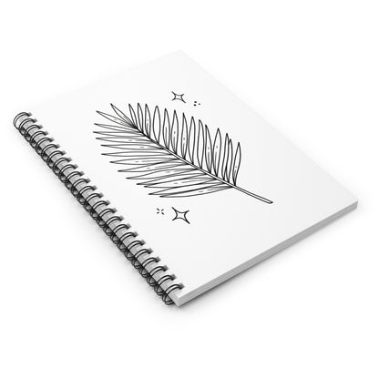 Palm Frond Line Art | Spiral Journal Notebook for Notes & Lists | Back to School Gift for Students & Book Lovers | Boho Irony