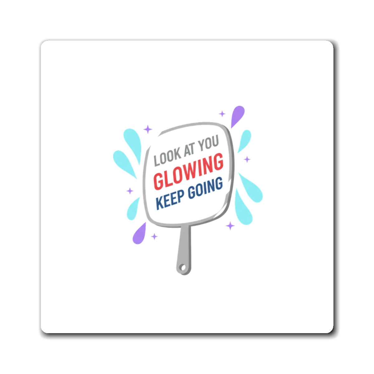 You Look Amazing Mirror Affirmation | Gradient Sublimation Magnet Set | Valentine & Galentine Gift for Gen Z | Y2K Aesthetic