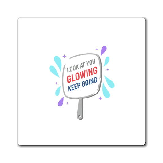You Look Amazing Mirror Affirmation | Gradient Sublimation Magnet Set | Valentine & Galentine Gift for Gen Z | Y2K Aesthetic