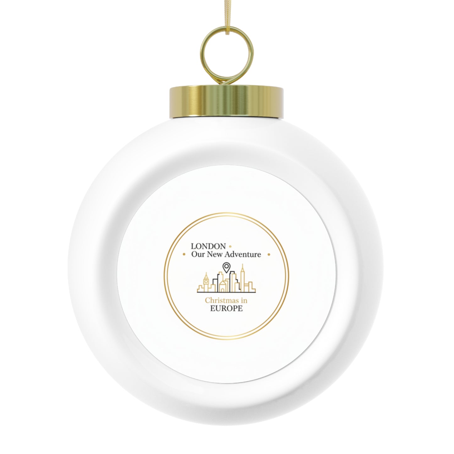 Christmas Ball Ornament — Our New Adventure (Custom City)