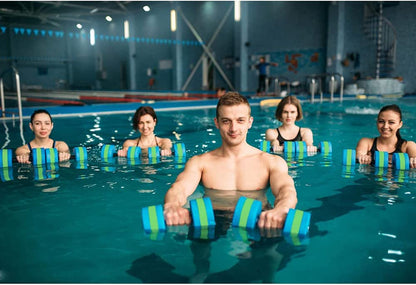 Aquatic Exercise Dumbbells - Set of 2 for Water Aerobics Fitness and Pool Exercises