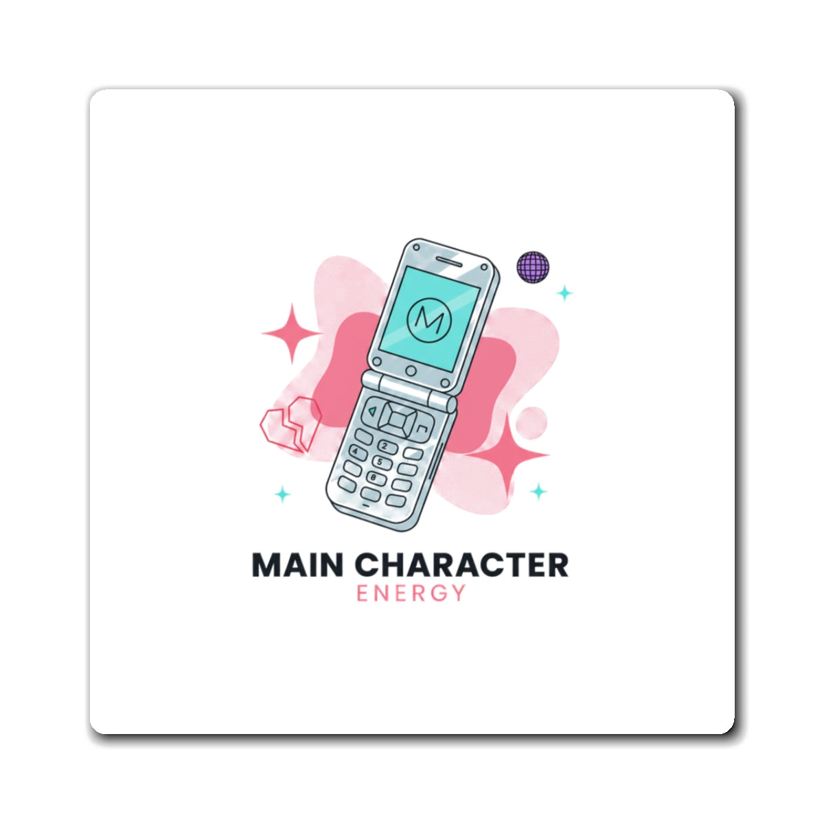 Y2K Holographic Chrome Icons | Aesthetic Magnet Set for Locker & Fridge | Galentine’s & Valentine Gift | Gen Z Nostalgia