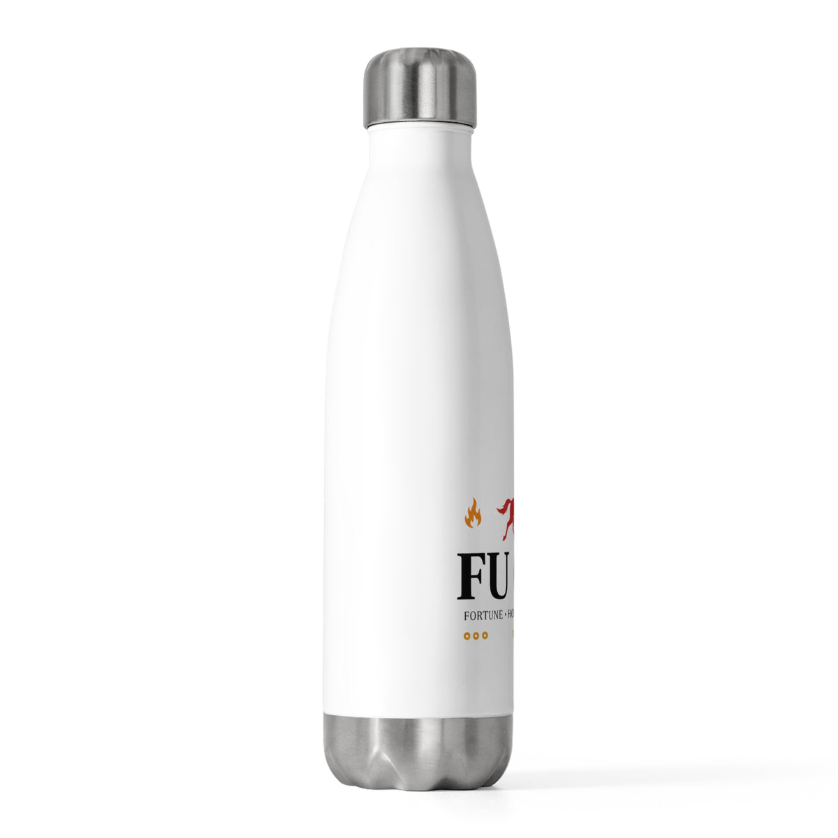 Fu Gui Woodblock Greeting | 20oz Insulated Stainless Steel Tumbler Bottle | Lunar New Year Family & Teacher Gift | Red Gold Festive
