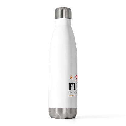 Fu Gui Woodblock Greeting | 20oz Insulated Stainless Steel Tumbler Bottle | Lunar New Year Family & Teacher Gift | Red Gold Festive
