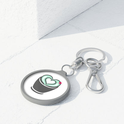 Matcha Latte Heart | Keyring Tag Café Aesthetic Accessory | Valentine & Galentine Gift for Friends | Y2K Minimal Pop