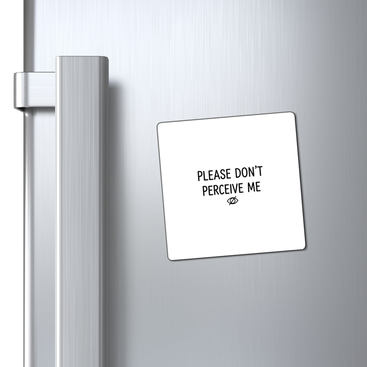 Please Don’t Perceive Me | Funny Quote Fridge Magnet Set | Gen Z Friend & Family Gift | Wobbly Marker Doodle Irony